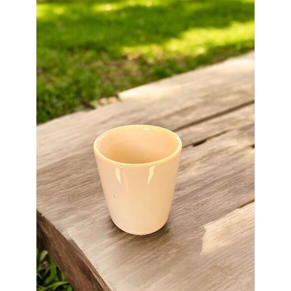 Hiram Walker Peppermint Schnapps White Ceramic Shot Glass Vintage Logo - Picture 2 of 6